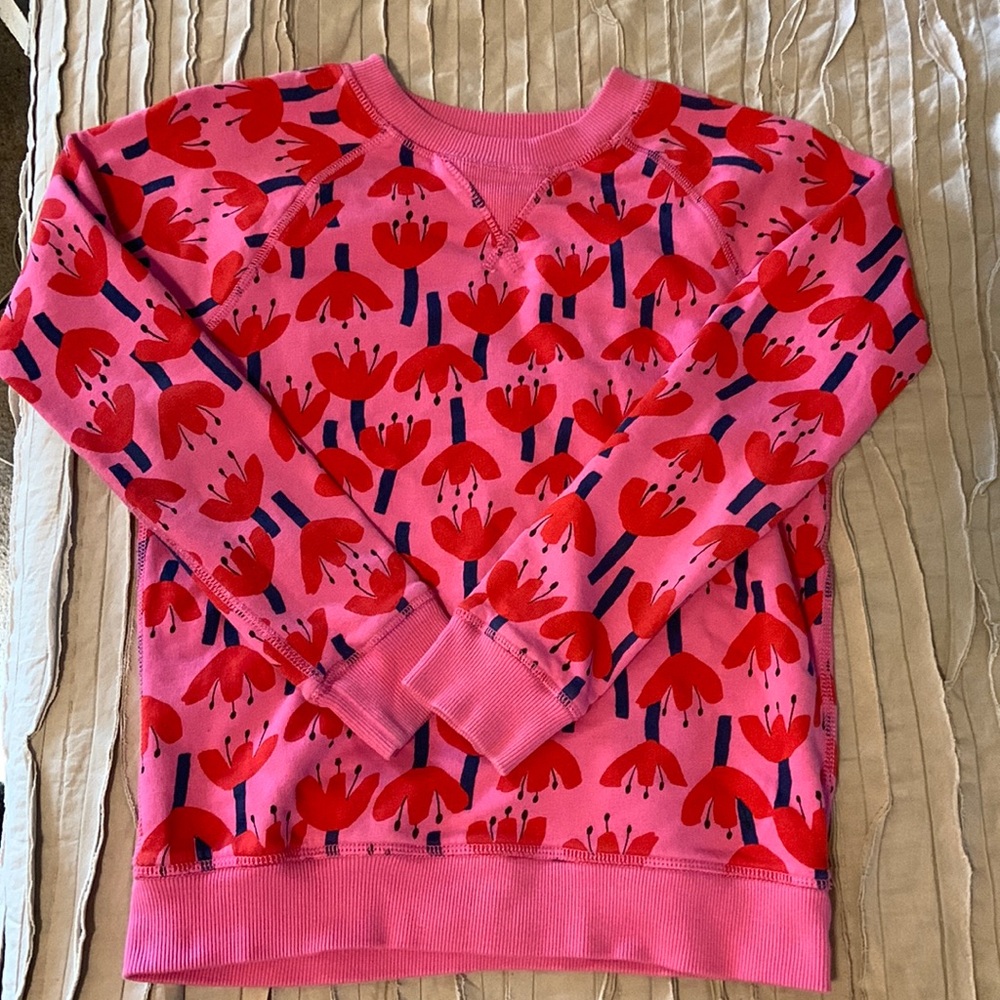 Hanna Andersson tulip print cotton sweatshirt